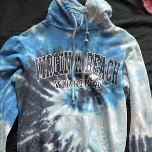 Blue Tie-Dye Virginia Beach Hoodie